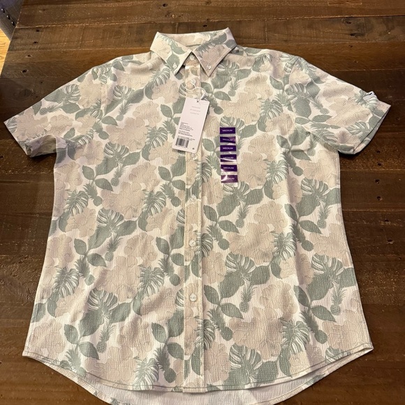 Men's Patterned performance seersucker Shirt - Picture 1 of 3